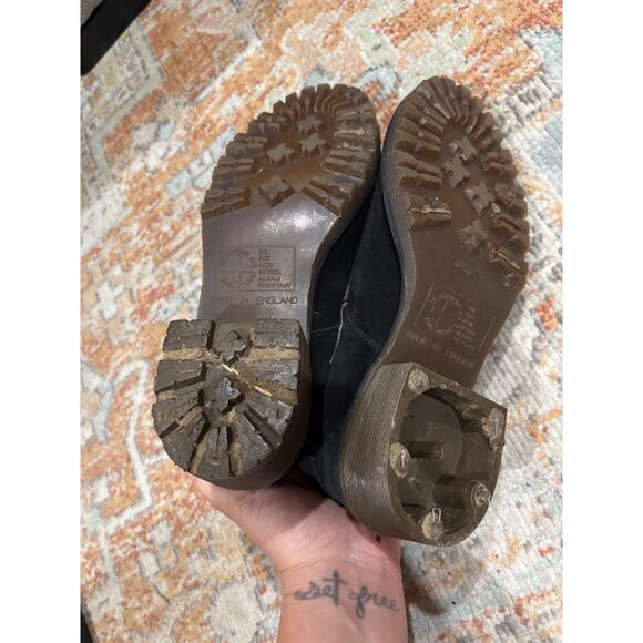 Dr Martens Made in England Brogue VTG 90s Mary Jane Shoe Suede Leather UK 5 US 7 - Picture 7 of 7